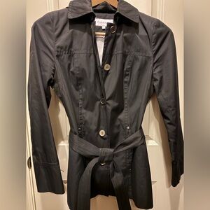 Women’s Calvin Klein Black Rain/Trench Coat